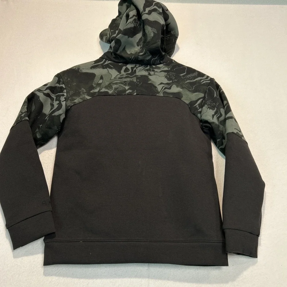 DSG Boys Sport Sherpa Jacket Medium Green Black Full Zip Hooded CKP6985CN